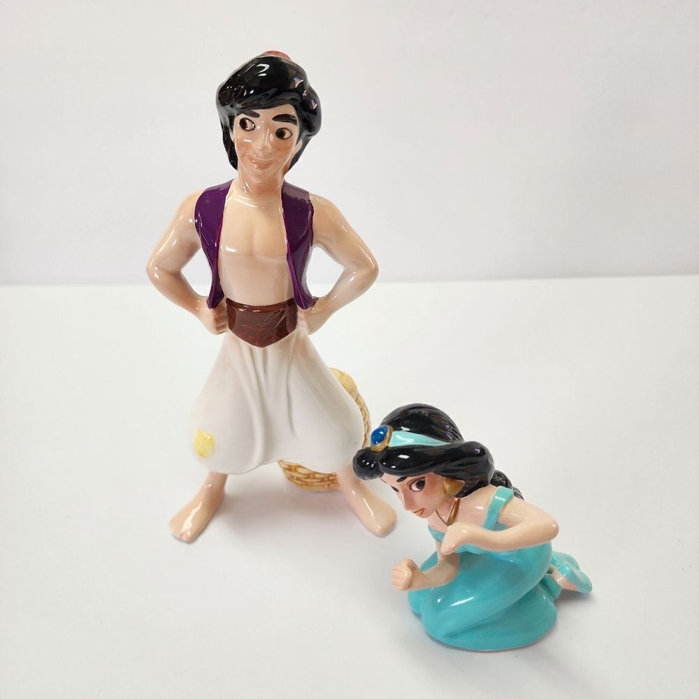 Schmid Disney Alladins and Jasmine Ceramic Figurines